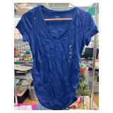 Motherhood Maternity Blue Short-Sleeve Shirt