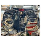 Signature 8 Distressed Denim Shorts