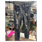 Aeropostale High Rise Jeggings, Distressed