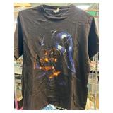 Black T-Shirt Featuring Graphic Design