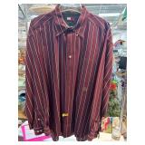 Tommy Hilfiger Burgundy Striped Button-Down Shirt