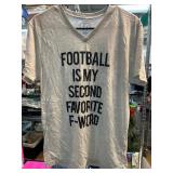 Gray T-Shirt With Football-Themed Text