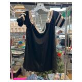 Black and White Short-Sleeve Dress by MTS