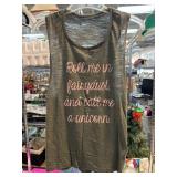 Sleeveless Tank Top With Unicorn Quote