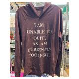 Hooded Long-Sleeve Shirt with Fun Text Design