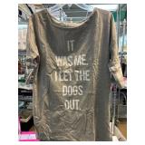 Gray Shirt with Printed Text Design