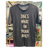 Gray Graphic Shirt With Sports-Themed Text