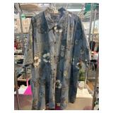 Barefoot in Paradise Blue Floral Shirt