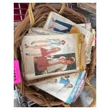 Vintage Sewing Patterns in Basket