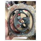 Abstract Stone Sculpture of Embracing Figures