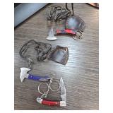 Knife and Axe Keychains