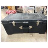 Contico Black Plastic Storage Trunk with Latches