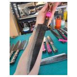 Handcrafted Knife with Textured Blade