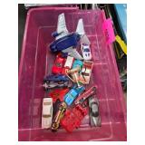 Die-Cast Vehicles in Pink Bin