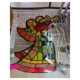 Stained Glass Angel with Trumpet Decor