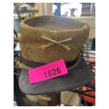 United Hatters Brown Civil War Repro Cap with Labe