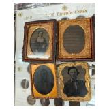 Four Cased Tintype Photographs