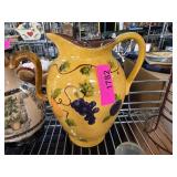 Summer Living Ceramic Pitcher with Fruit Motif