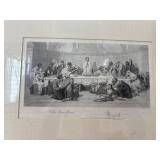 Etching of The Last Supper by George Barker