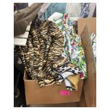 Box Lot of Mixed Textiles and Fabrics