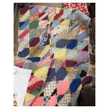 Patchwork Quilt with Multicolored Pattern