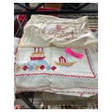 Embroidered Linens with Decorative Motifs