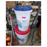 Pool Chemical Supplies in Two Buckets