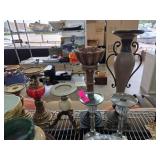 Decorative Metal and Glass Candleholders