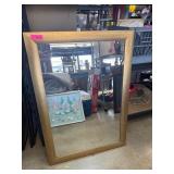 Gold Effect Over-Mantle Mirror with Beveled Edge
