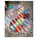 Handmade Multi-Color Patchwork Quilt