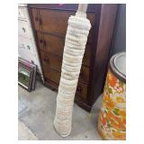 Woven Textile Roll With Yellow and White Stripes