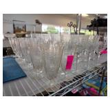 Clear Etched Glass Stemware