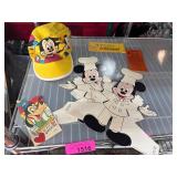Disney Memorabilia Set With Mickey Hat