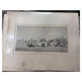 Engraving of The Beach at Scheveningen, Holland