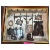 Framed Western-Themed Shadow Box Display