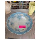 Porcelain Tray with Floral Blue Design