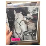 Black-and-White Press Photo of Masked Cowboy