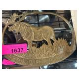 Brass Loyal Order of Moose Plaque
