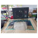 Gray Travel-Size Heater Fan and 3-in-1 Recycle Cen