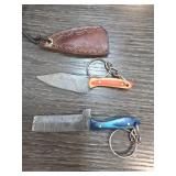 Miniature Knives With Leather Sheath