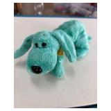 Diddley Plush Dog Toy, Teal, Handmade in China