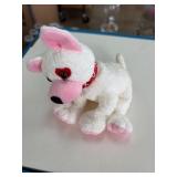 Cupid Plush Dog with Red Heart Patch