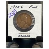 1920-S Lincoln Wheat Cent Coin in Fine Condition