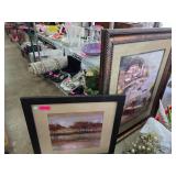 Two Framed Prints With Scenic Artwork