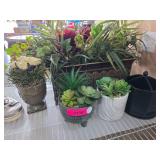 Artificial Plants in Decorative Pots