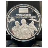 Commemorative Coin Featuring Military Imagery