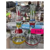 Two Glass Oil and Vinegar Bottles