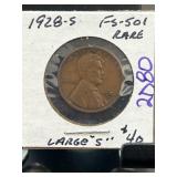 1928-S FS-501 Lincoln Wheat Penny