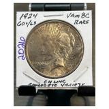 1924 Peace Dollar VAM 8C Chunky Eye Variety