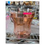 Pink Depression Glass Ice Bucket